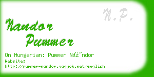 nandor pummer business card